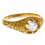 Australian made Antique Denis 18ct gold and Diamond ring. Click for more information...