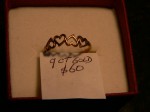9ct Gold ladies ring heart design. Click for more information...