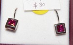 Silver and Pink stone earrings. Click for more information...