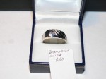 Diamond set Mens silver ring. Click for more information...