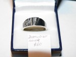 Mens silver ring set with diamond. Click for more information...
