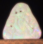 Large Opal Oriental Lady Carved Australian Opal 193 carats. Click for more information...