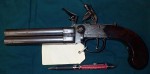 RARE 4 barrel flintlock pistol by famous English maker TWIGG. Click for more information...