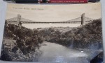 Old Australian postcard Suspension Bridge north Sydney. Click for more information...