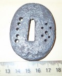 2 X Extremely ugly Japanese tsuba sword guards Iron metal. Click for more information...