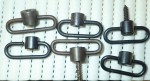 f1153 Assorted rifle sling loops swivels mostly military. Click for more information...