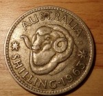 1963 Australian Shilling. Click for more information...