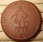 German Porcelain coin Token Fritz kohl Leipzig 100 years. Click for more information...