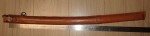Japanese timber scabbard with combat cover for Katana. Click for more information...