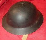 ww2 Australian helmet with an unusual stamp. Click for more information...