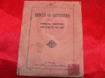 WW1 Australian manual hints to officers. Click for more information...