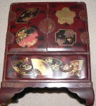Antique Japanese Tansu Lacquer Maki cabinet Signed. Click for more information...
