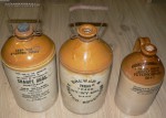 3 Old clay Demijohn bottles. Click for more information...
