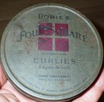 Lovely old Dobies four square  tobacco tin. Click for more information...
