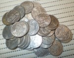 Australian round 50 cent coins 1966 most UNC condition. Click for more information...