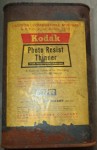 an1401 Old Kodak Photo resist thinner tin with good label. Click for more information...