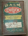 an1402 Old BALM Dulux tin. Click for more information...