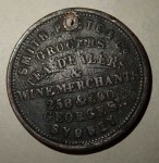 Early Australian token Sydney 1836. Click for more information...