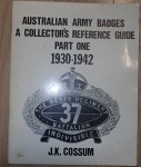 a2191 Australian Army Badges 1930 1942 JK Cossum. Click for more information...