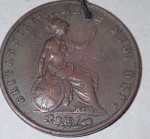 467 1854 dated British penny. Click for more information...