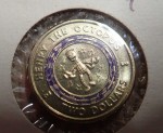 an20 Henry the octopus 2 dollar coloured coin. Click for more information...