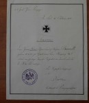 m475 ww1 German EK2 Iron cross certificate. Click for more information...