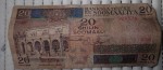 Old Somali Soomaaliya 20 Shillings bank note. Click for more information...