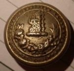 Old London Midland and Scottish railway company button. Click for more information...