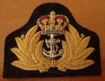 Bullion Australian Naval Visor cap badge. Click for more information...