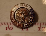 US Navy Honorable discharge badge. Click for more information...