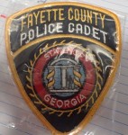 Large US police cadet patch Fayette County Georgia. Click for more information...
