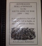 Australian role of honour for the south African war 1899 1902. Click for more information...